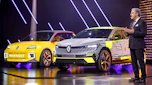 Luca de Meo with Renault 5 and Megane