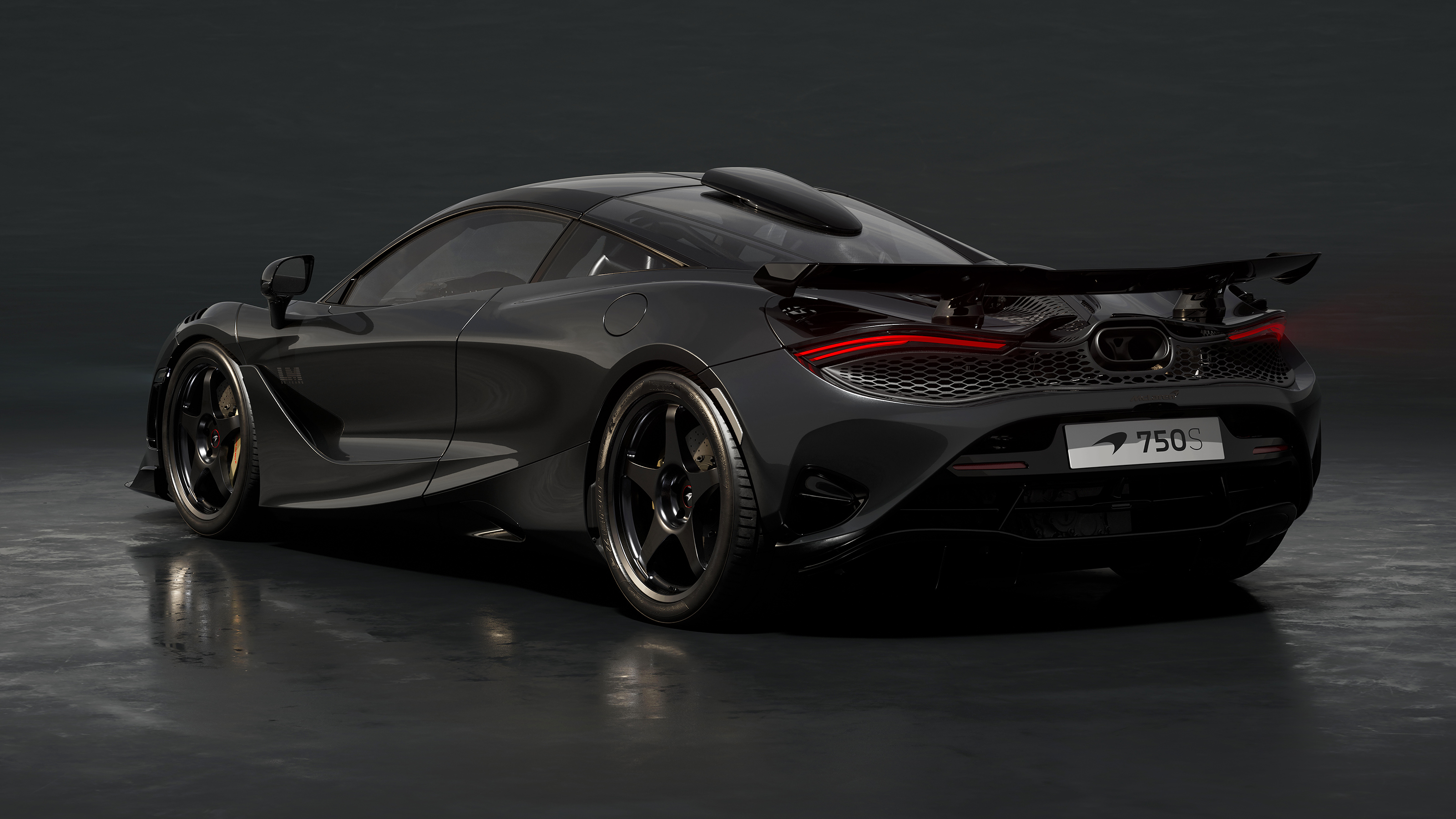 McLaren 750S Le Mans (black) - rear 3/4