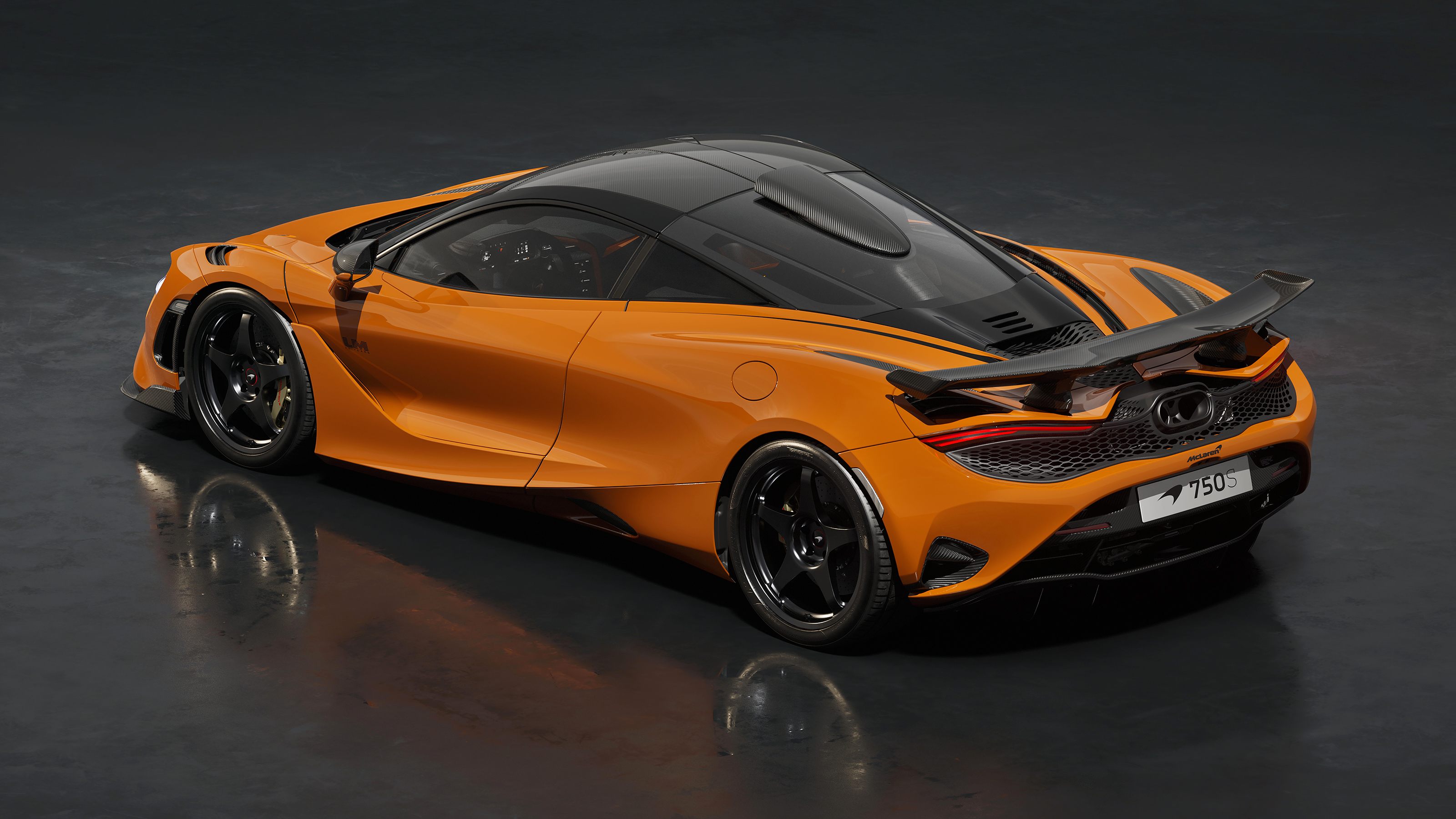 McLaren 750S Le Mans (orange) - rear 3/4