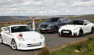 Nissan Nismo cars - Tom Jervis with 3 generations of Nismo