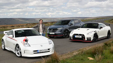 Nissan Nismo cars - Tom Jervis with 3 generations of Nismo