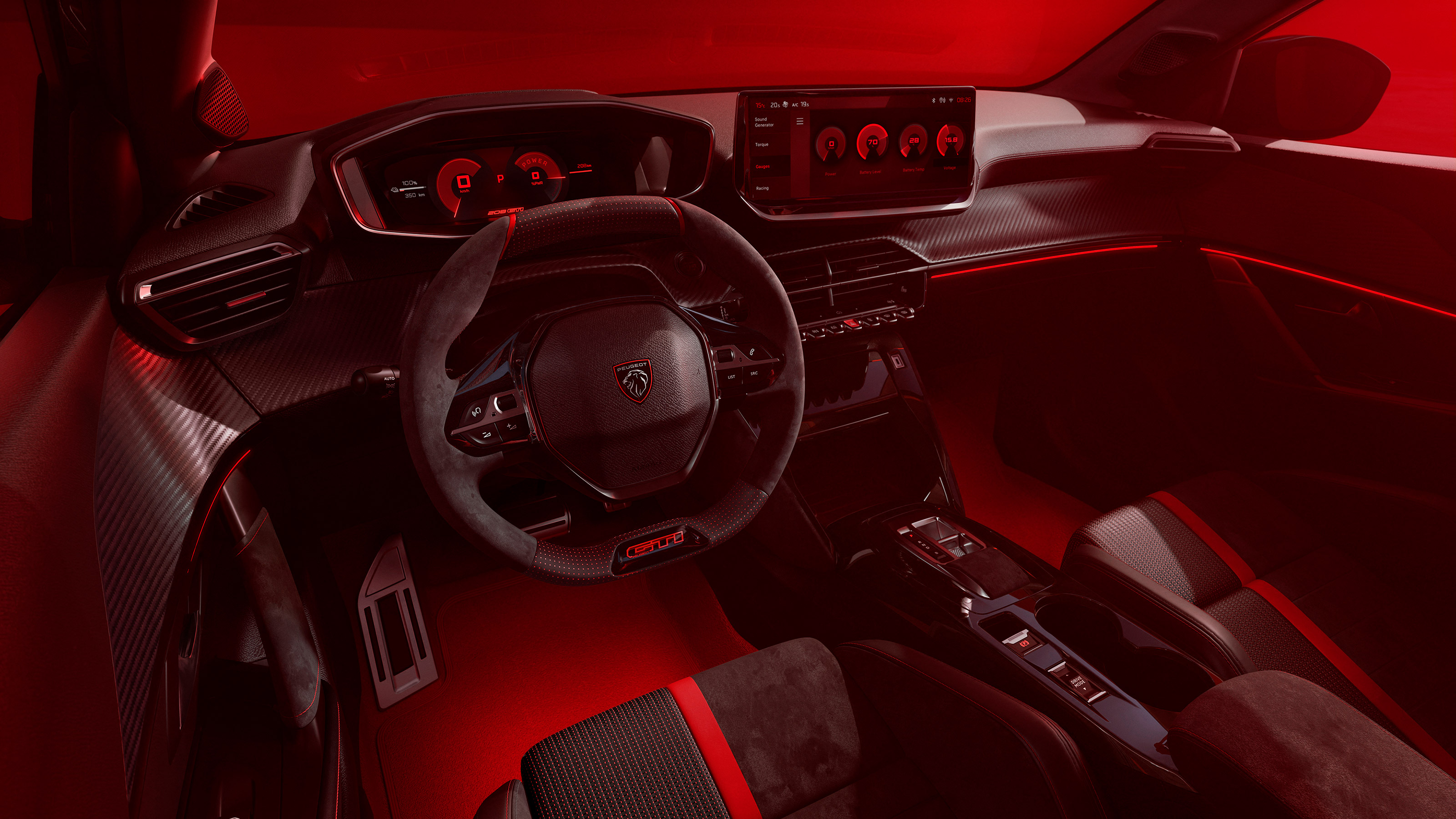 Peugeot E-208 GTi - dash
