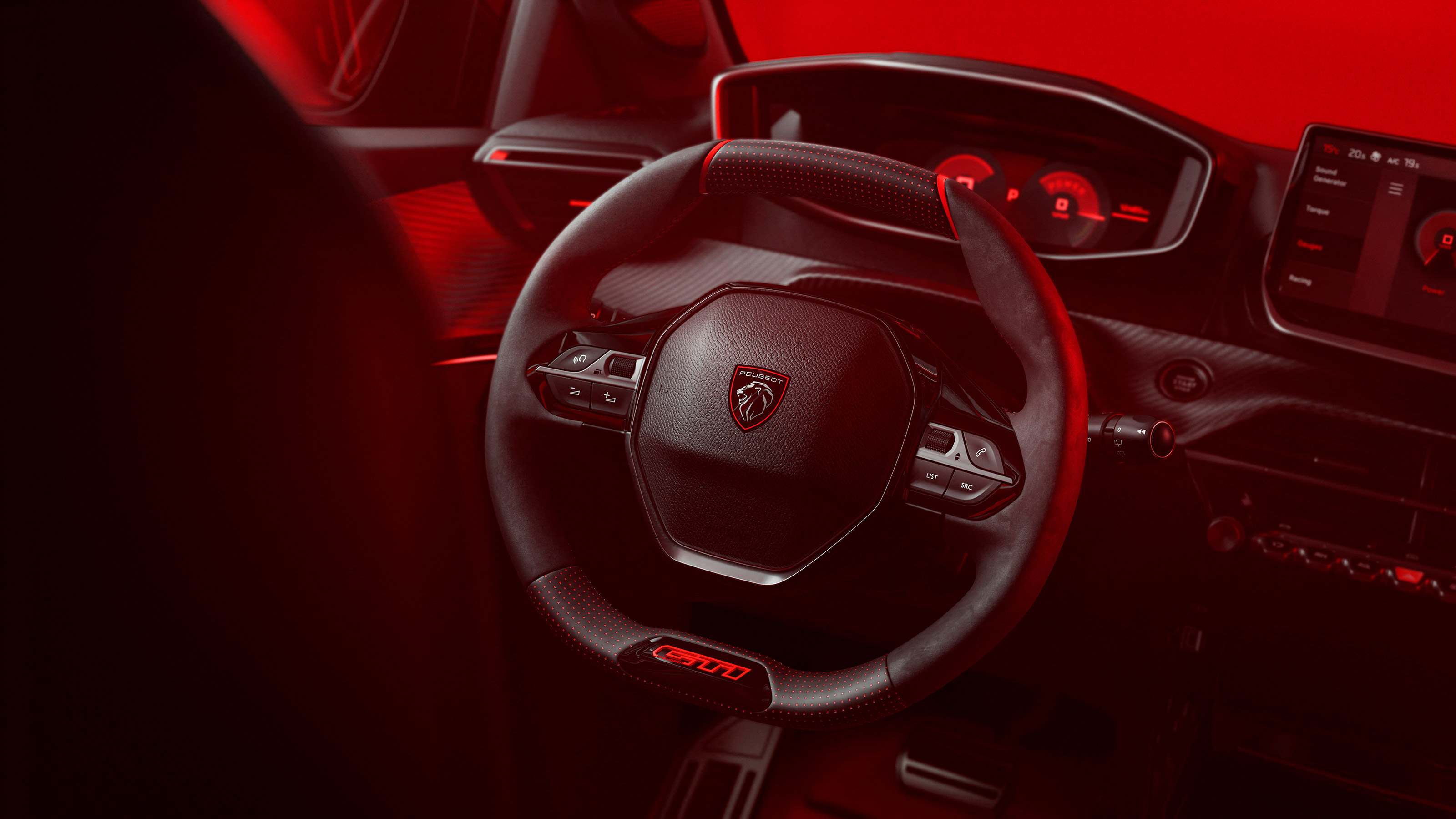 Peugeot E-208 GTi - steering wheel