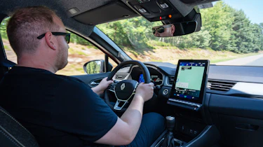 Ellis Hyde driving the Renault Symbioz