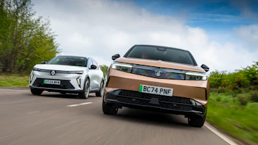 Vauxhall Grandland Electric and Renault Scenic E-Tech - front tracking