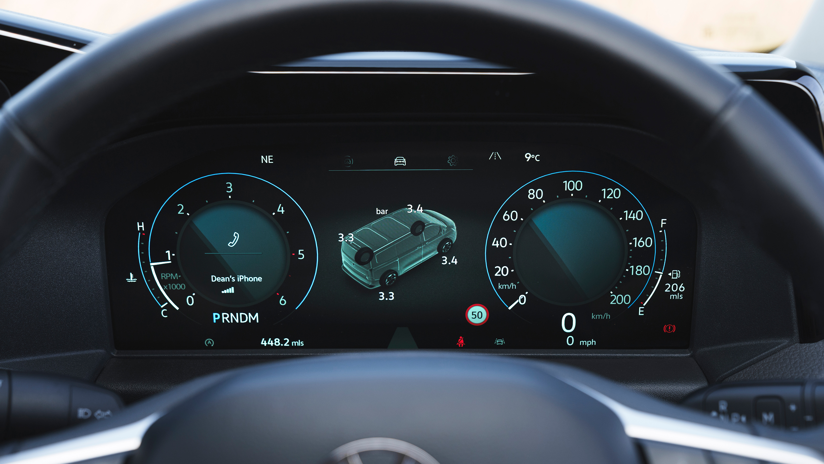 Volkswagen Transporter - dashboard screen