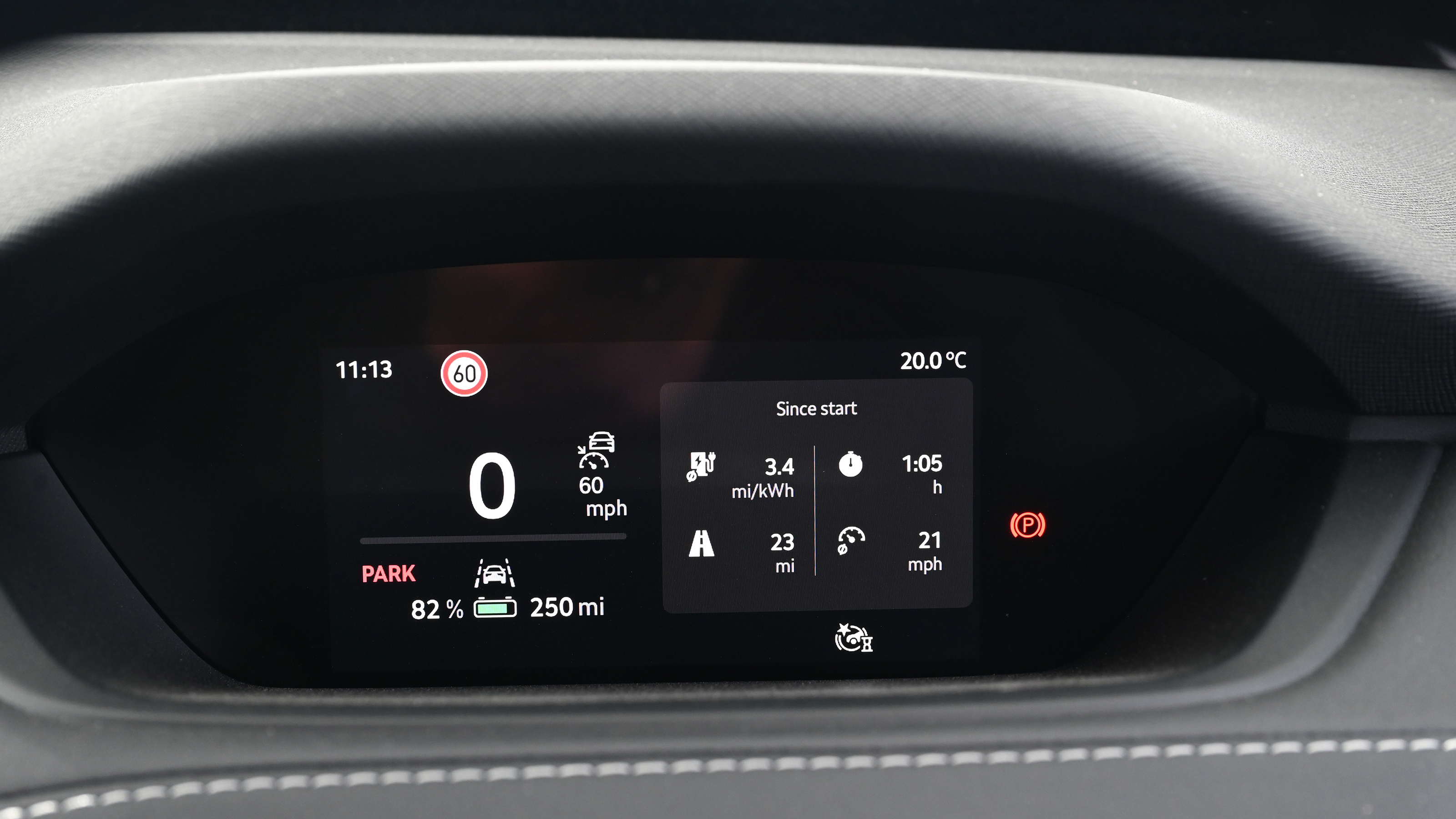 Skoda Enyaq vRS - dashboard screen
