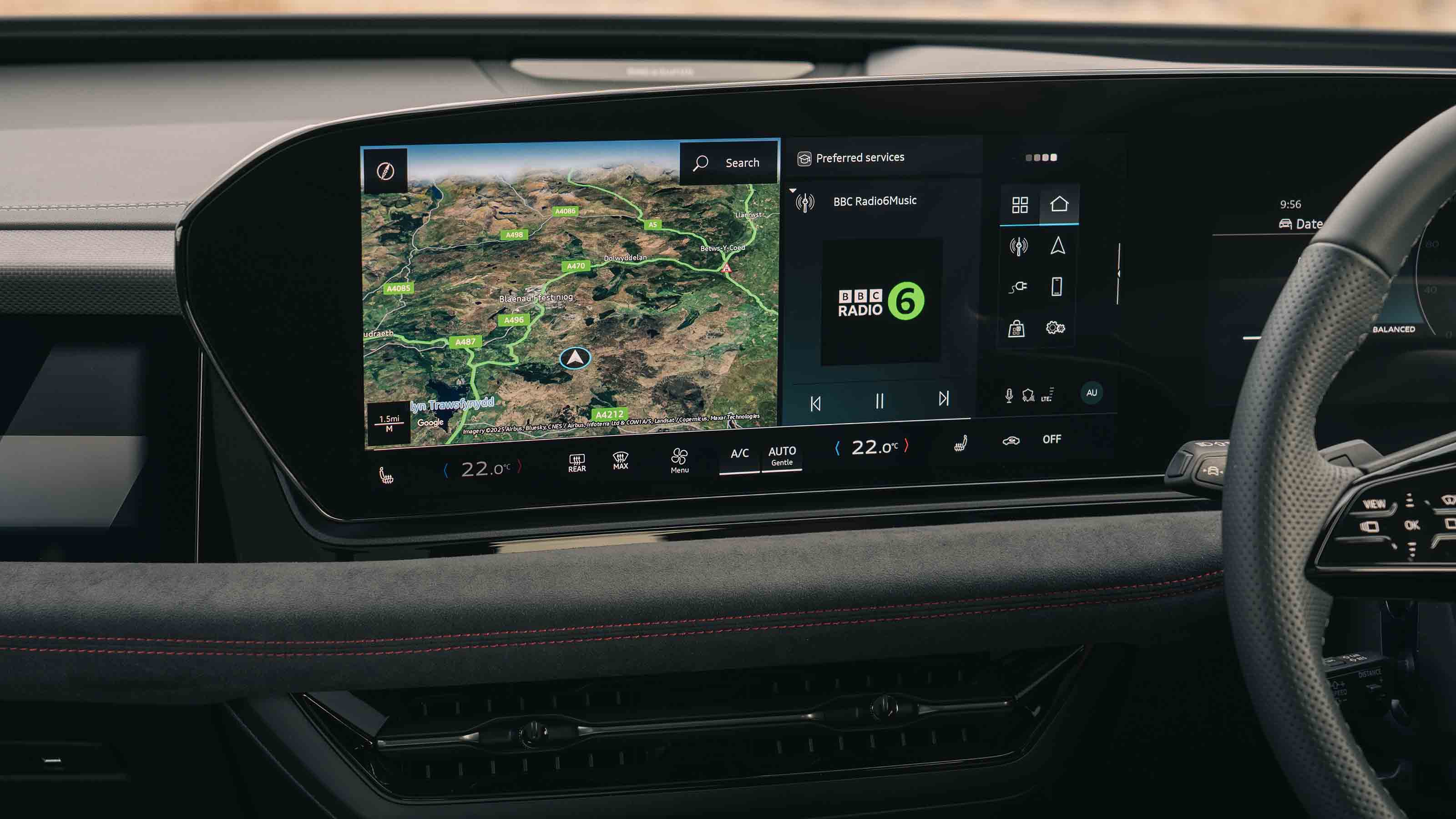 Audi A6 e-tron - sat-nav display