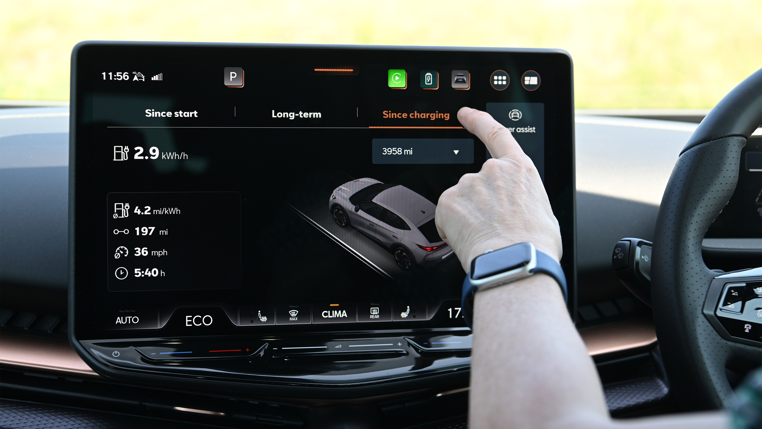 Cupra Tavascan V1 long-term - infotainment screen