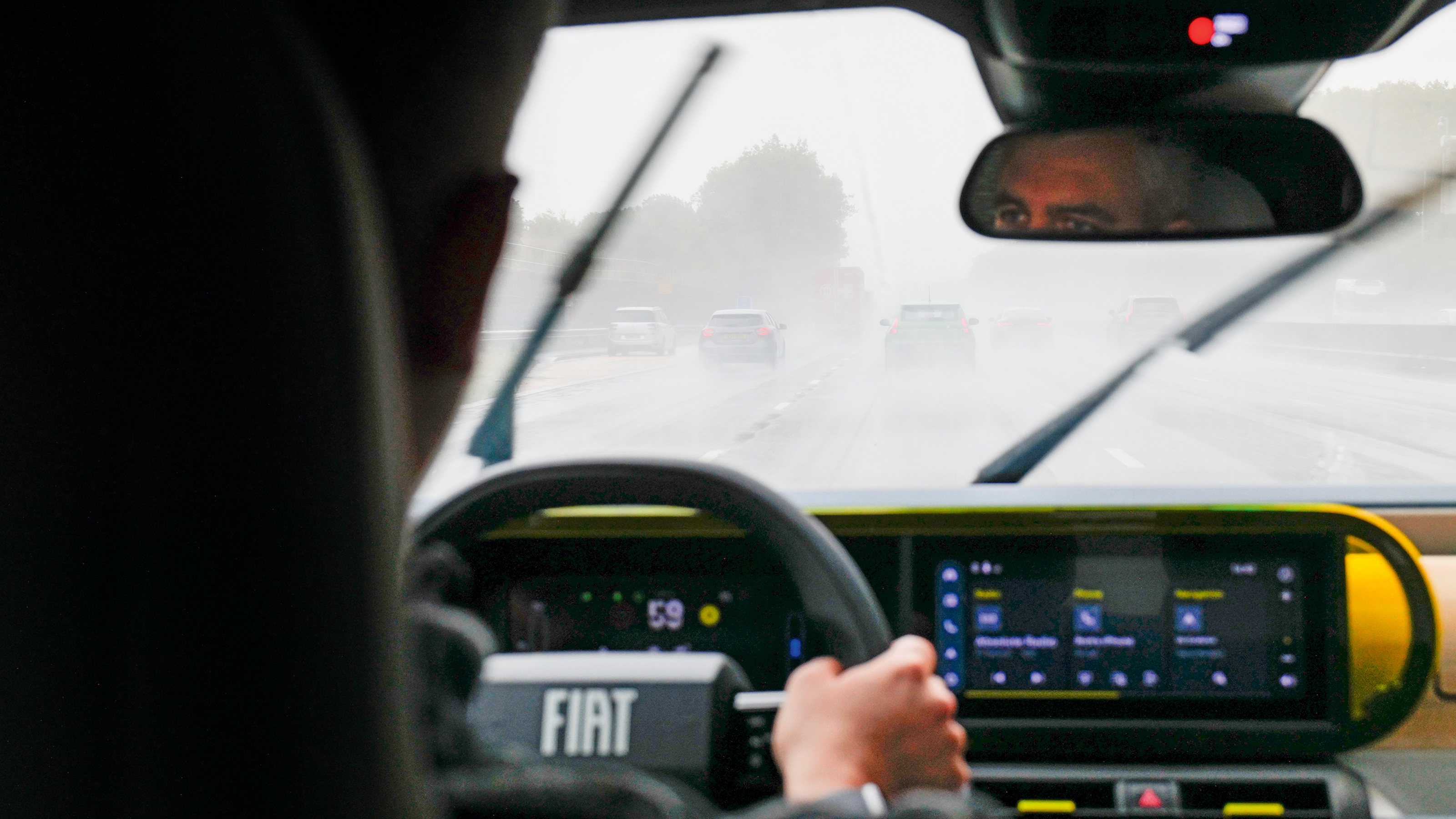 Auto Express deputy editor Richard Ingram driving a Fiat Grande Panda