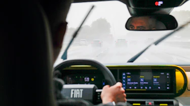 Auto Express deputy editor Richard Ingram driving a Fiat Grande Panda