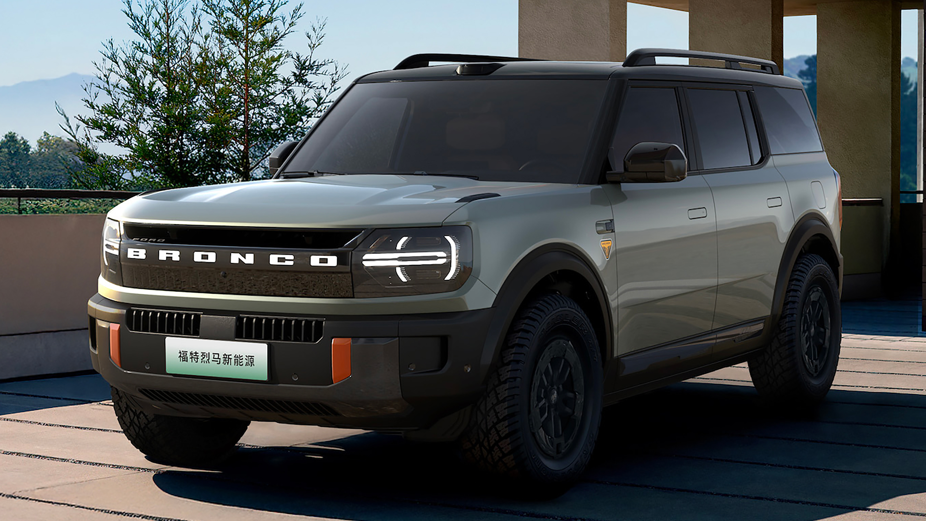 Electric Ford Bronco - front 3/4 static