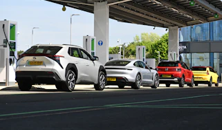 Electric car charging mega test - charging rear