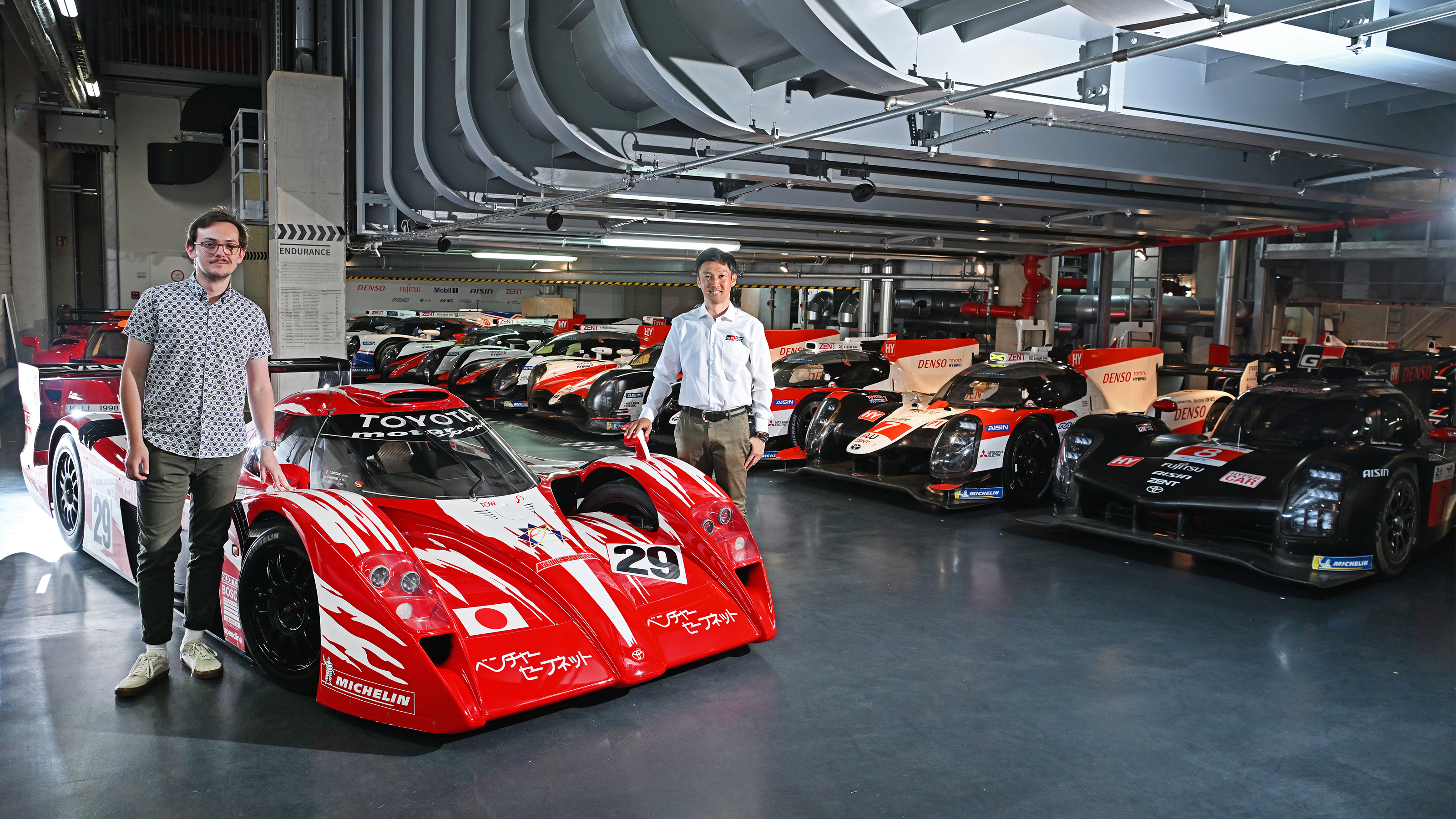 Gazoo racing - Tom in a room of endurance cars