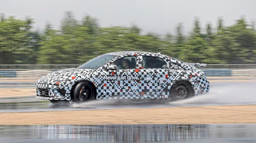 Hyundai Ioniq 6 N prototype - side action (wet)