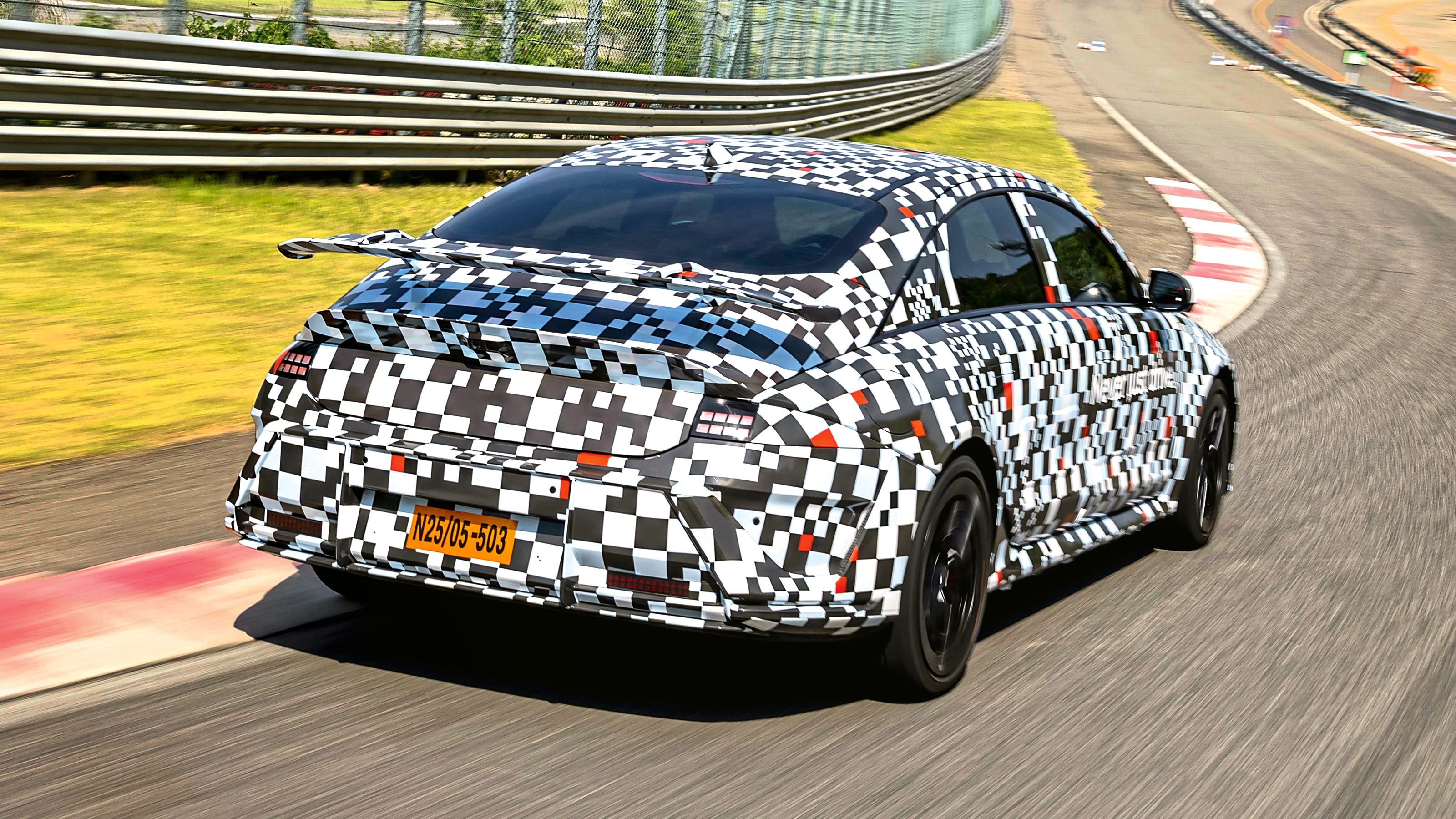 Hyundai Ioniq 6 N prototype - rear cornering