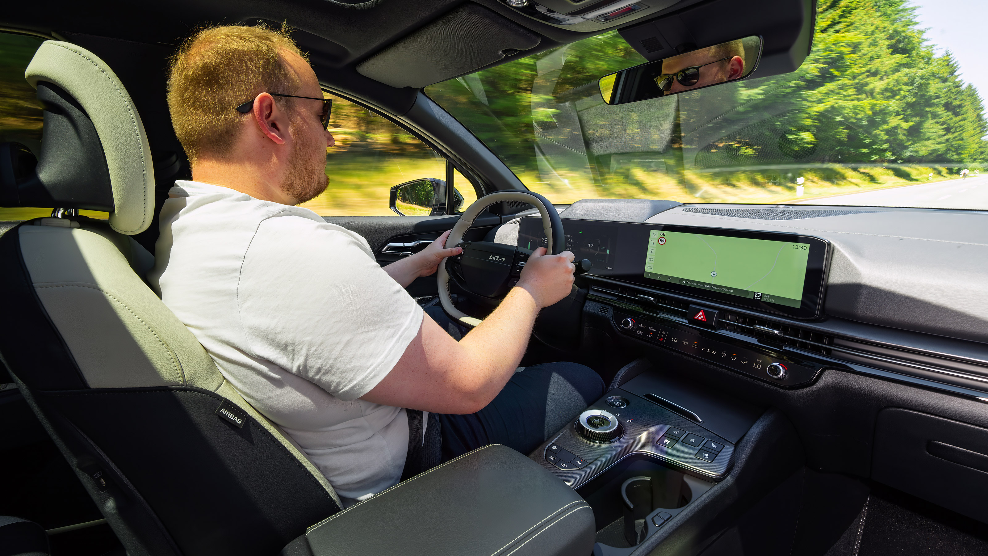 Ellis Hyde driving the Kia Sportage