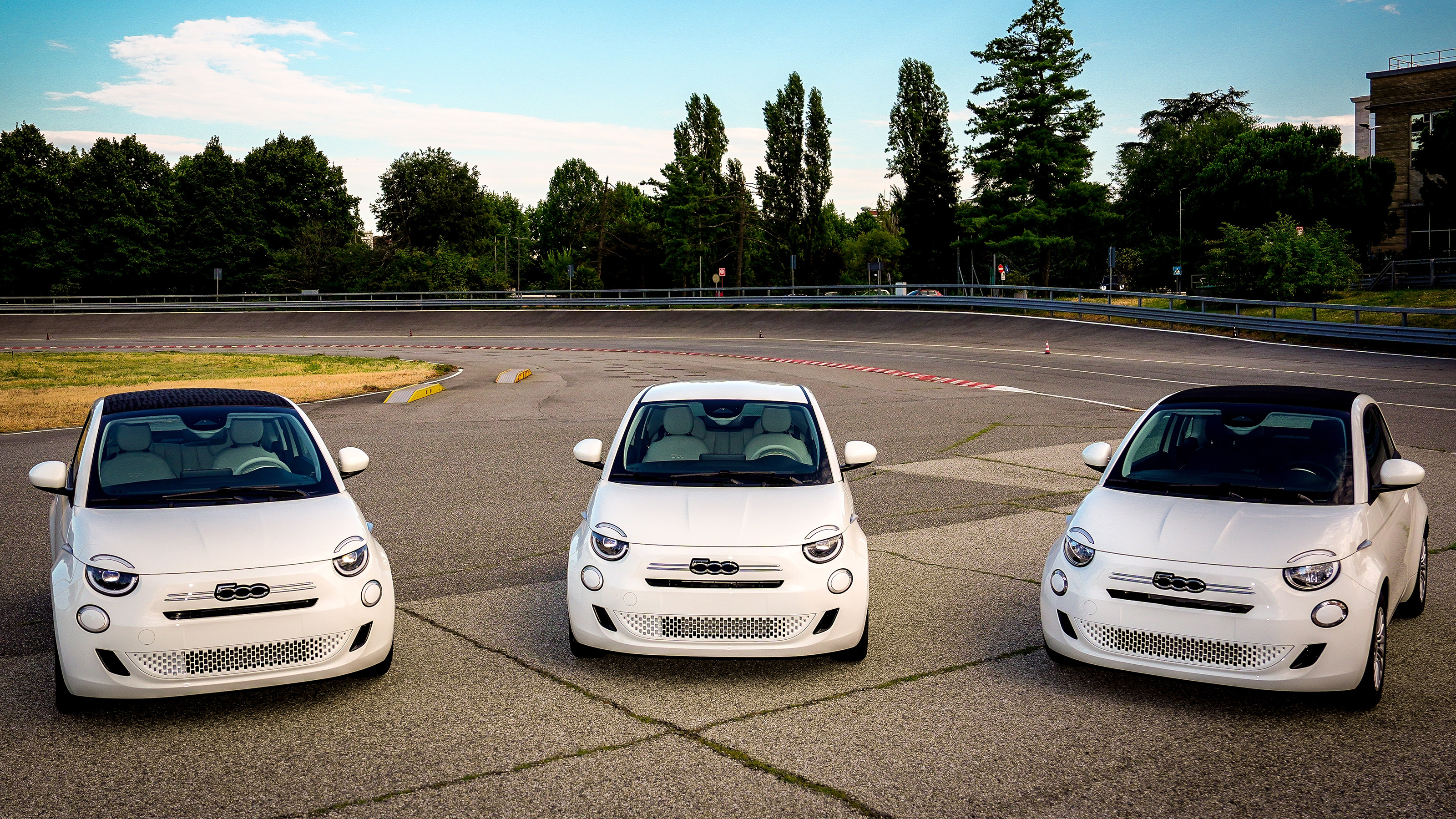 New Fiat 500 Hybrid - group of new 500 Hybrids