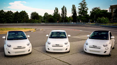 New Fiat 500 Hybrid - group of new 500 Hybrids