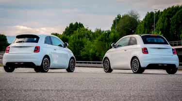 New Fiat 500 Hybrid - rear of a pair
