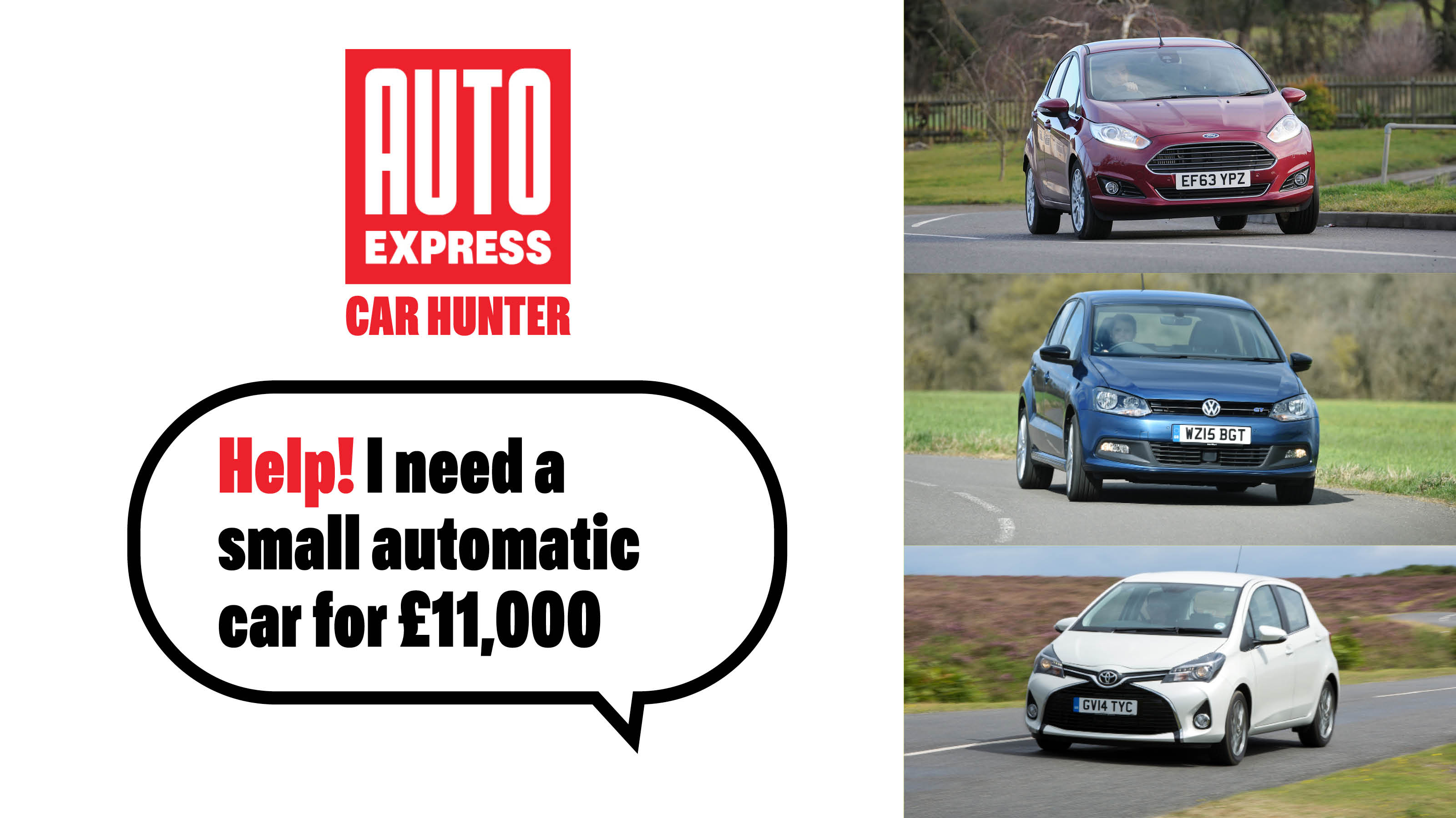 Used car hunter - small automatic cars for £11,000 - header image 