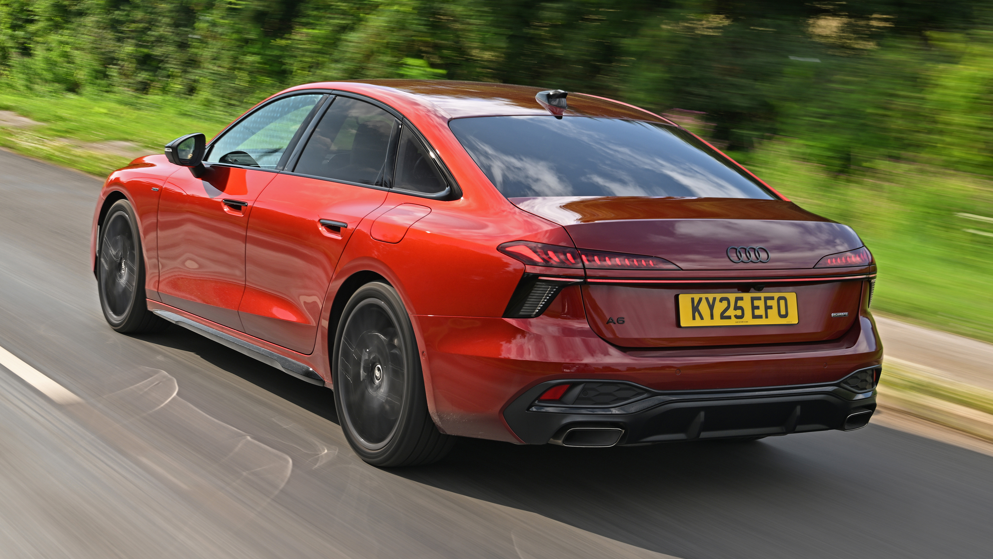 Audi A6 e-Hybrid - rear tracking