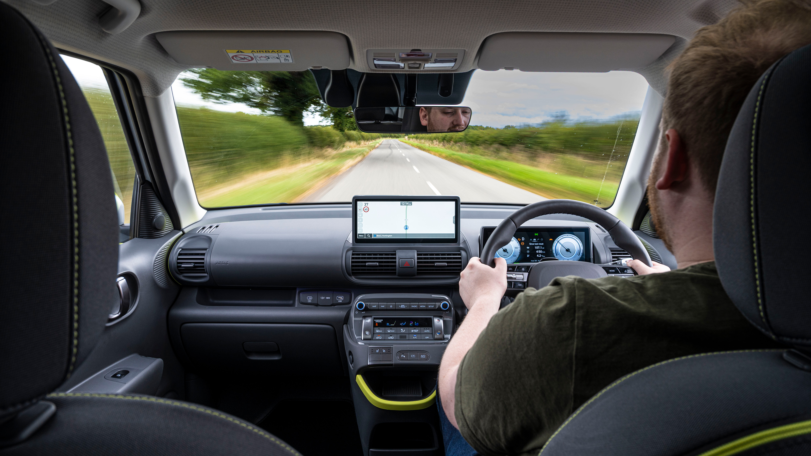 Auto Express news reporter Ellis Hyde driving the Hyundai Inster Cross