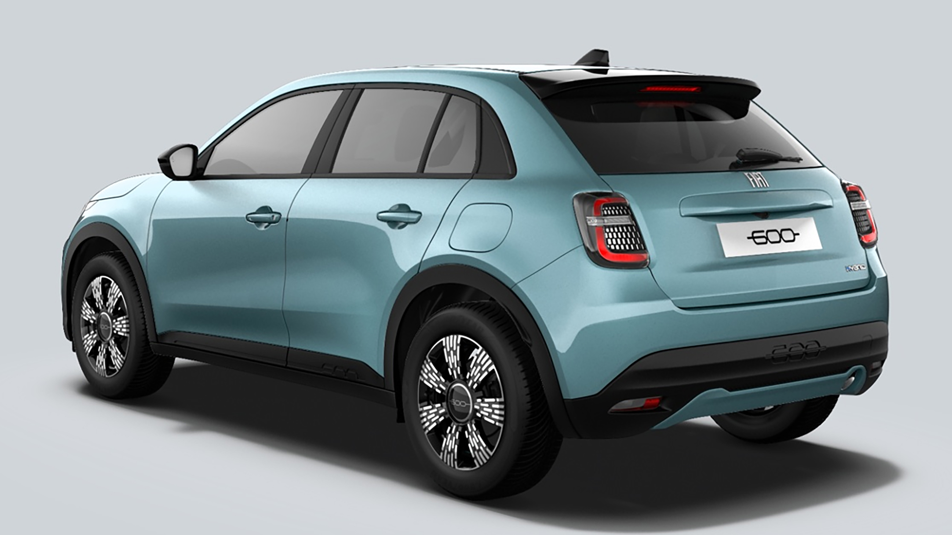 Fiat 600 Hybrid - blue rear 3/4