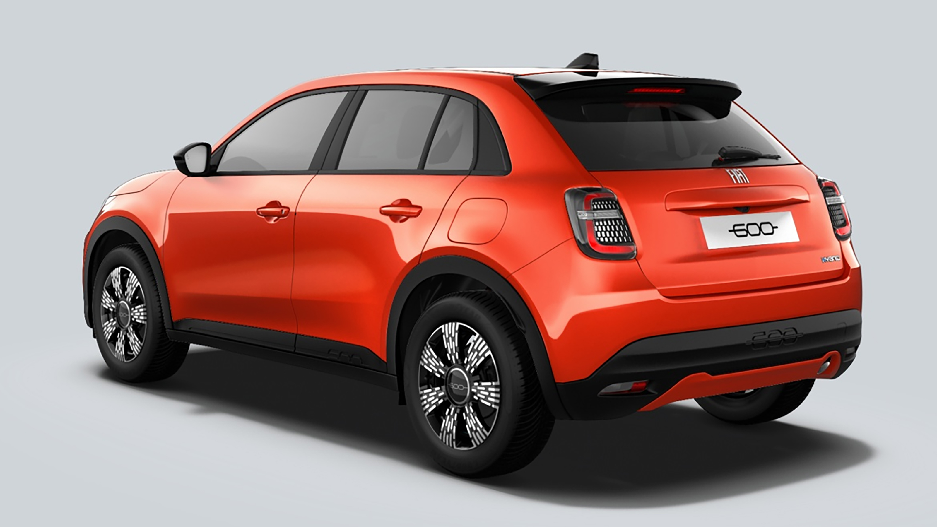 Fiat 600 Hybrid - orange rear 3/4