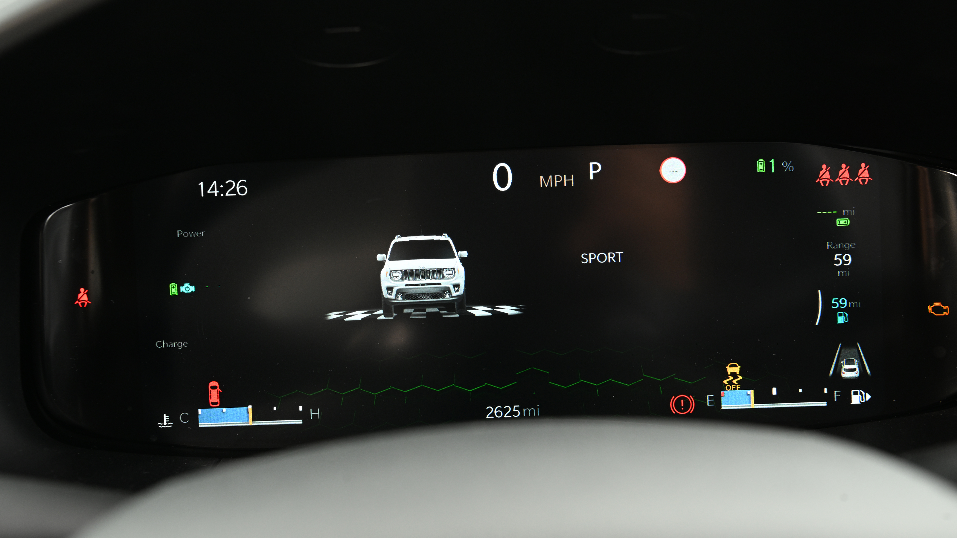Jeep Renegade North Star - digital instrument cluster