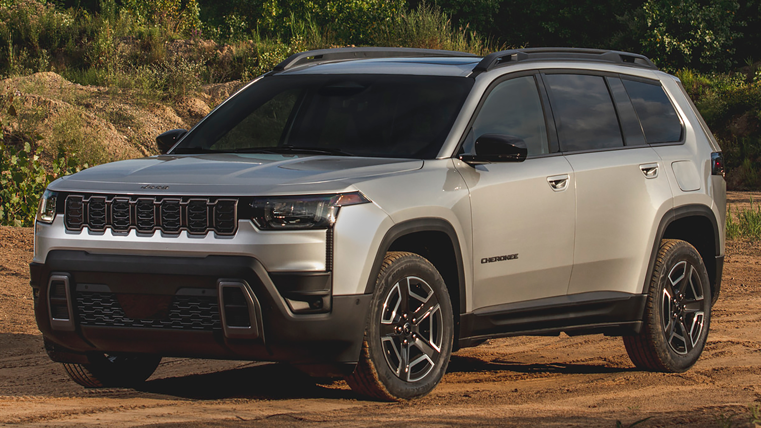 New Jeep Cherokee - silver static front 3/4
