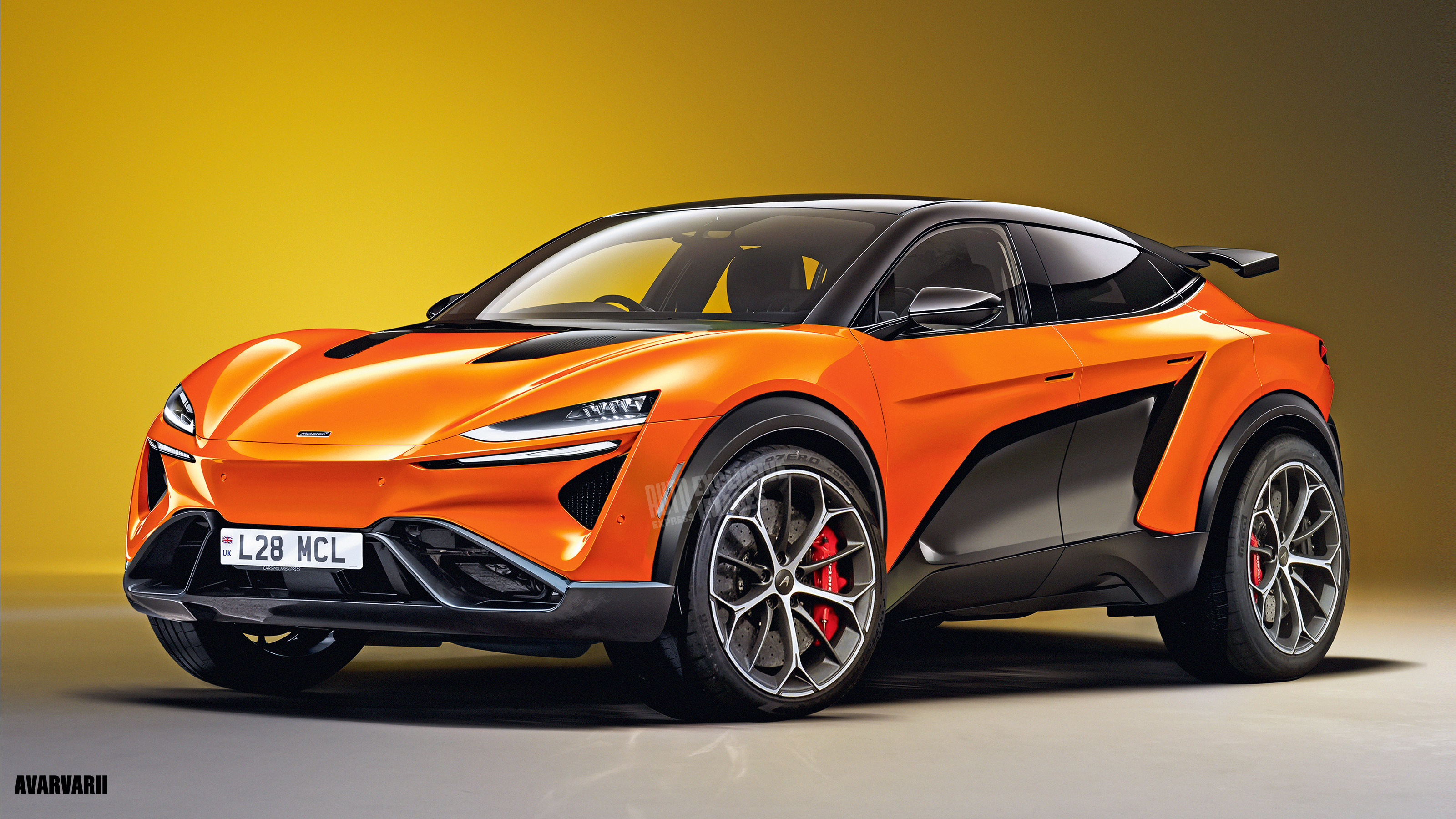 Controversial McLaren electric SUV - front (watermarked)