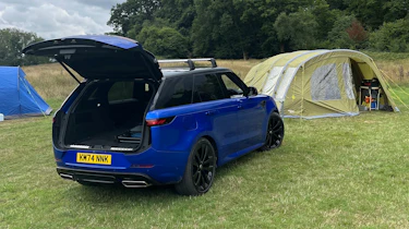 Range Rover Sport P550e Autobiography long-term - boot open camping