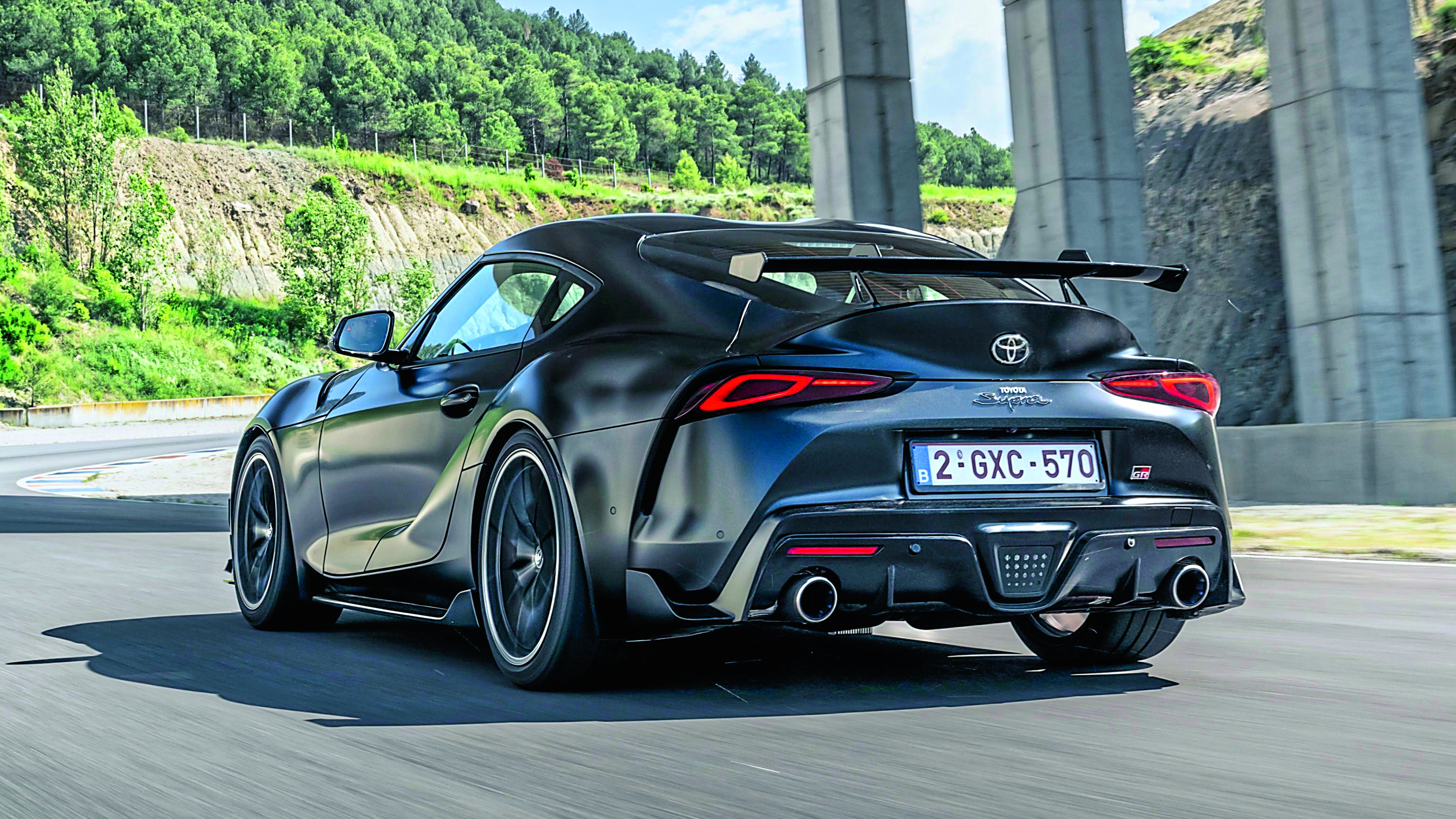 New Toyota GR Supra A90 Final Edition - rear tracking 