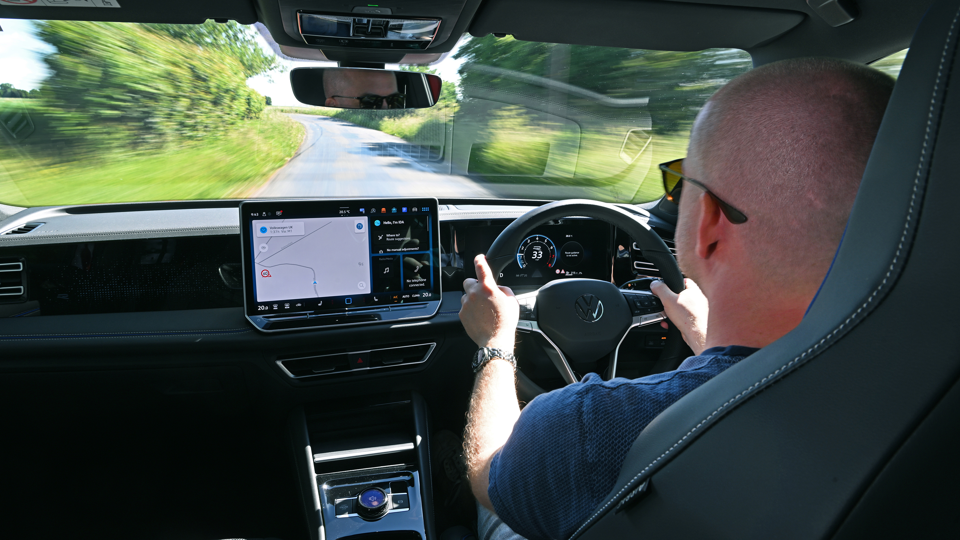 Auto Express chief reviewer Alex Ingram driving the Volkswagen Tiguan R-Line 2.0 TSI 4Motion