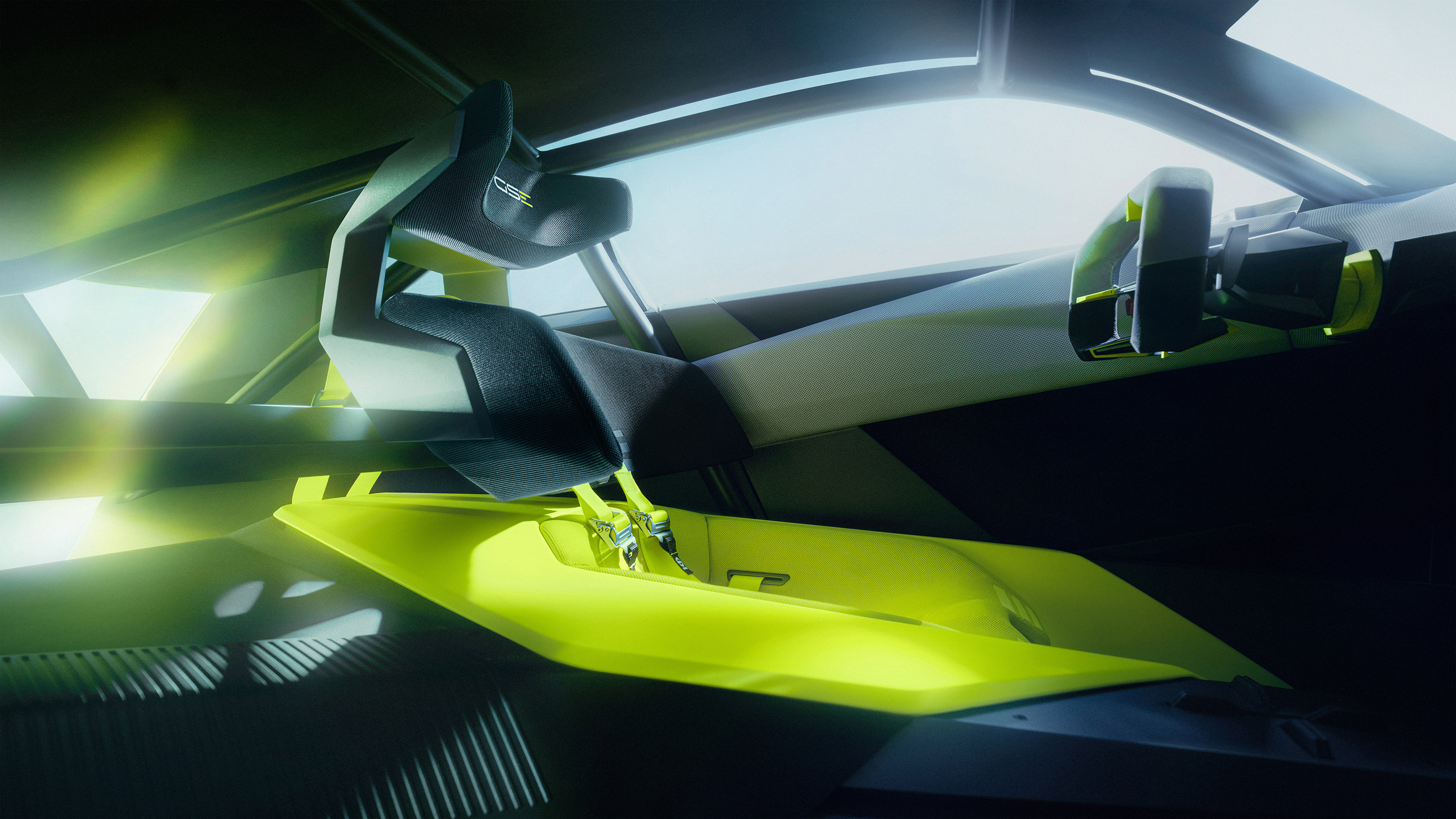 Vauxhall Corsa GSE Vision Gran Turismo concept render cabin