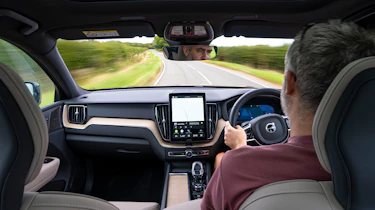 Auto Express deputy editor Richard Ingram driving the Volvo XC60 B5 facelift