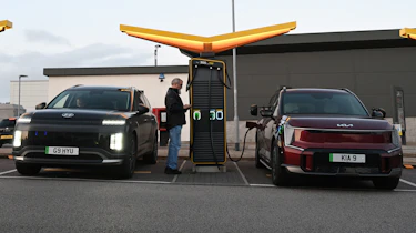 EV tow test - Kia and Hyundai charging