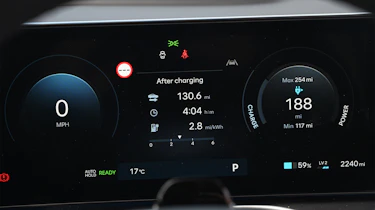 EV tow test - Kia display