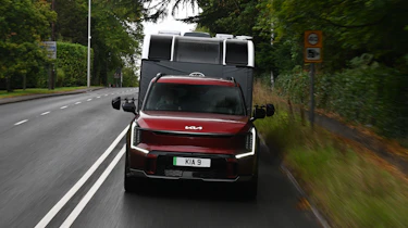 EV tow test - Kia front on an A road