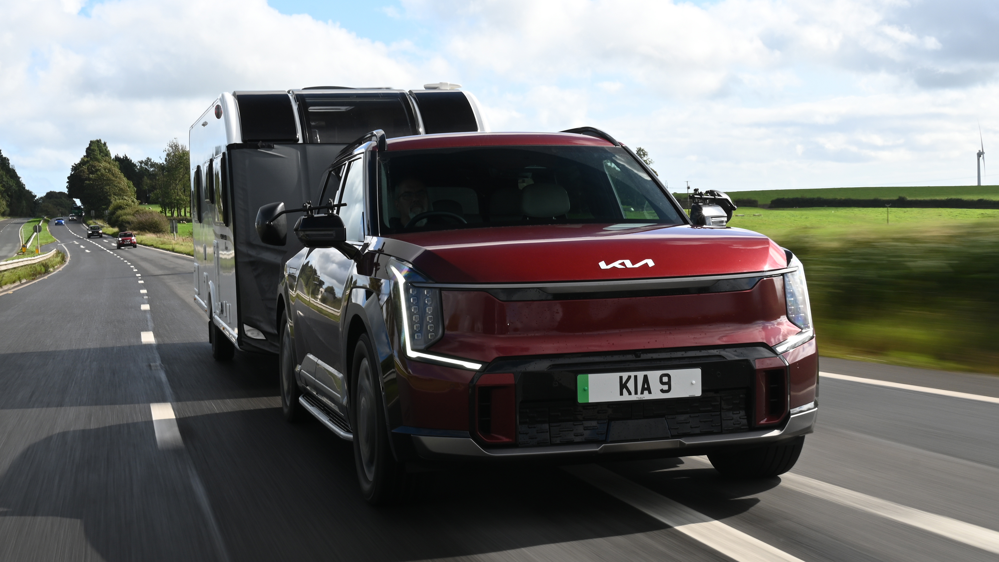 EV tow test - Kia front tracking