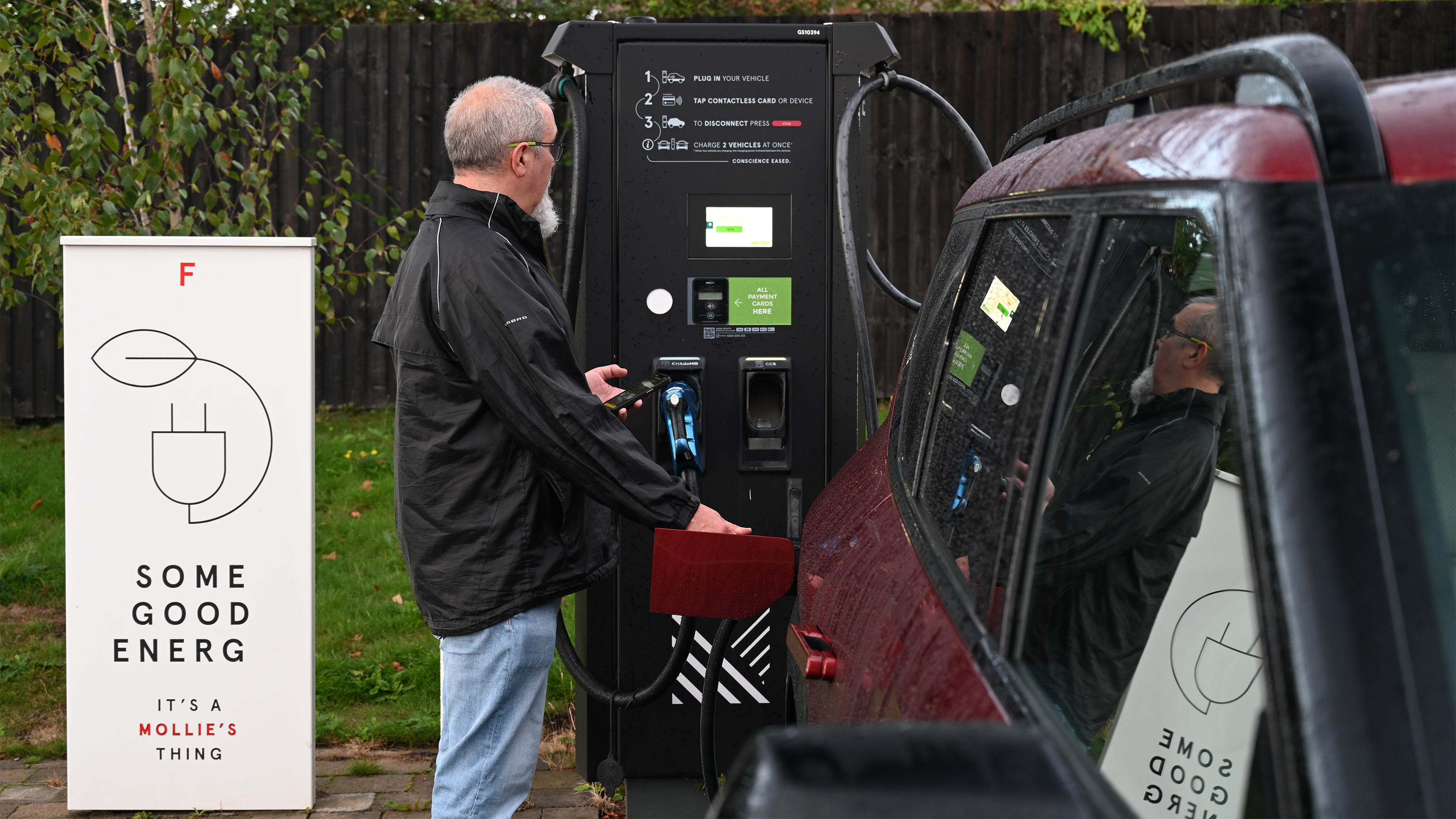 EV tow test - charging Kia