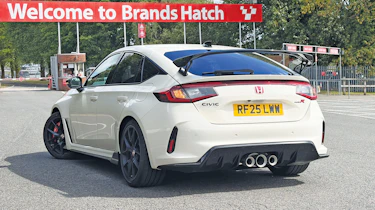 Honda Civic Type R long-term - rear 3/4 at Brands Hatch