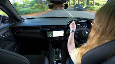 Auto Express pictures editor Dawn Grant driving the Alfa Romeo Junior