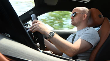Alex Ingram driving the Mercedes-AMG GT 55