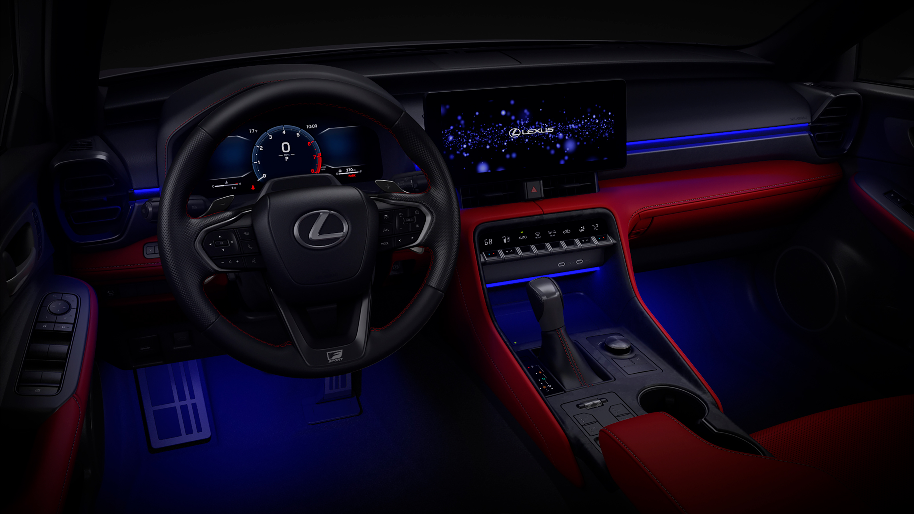 New Lexus IS - dashboard with LED lights