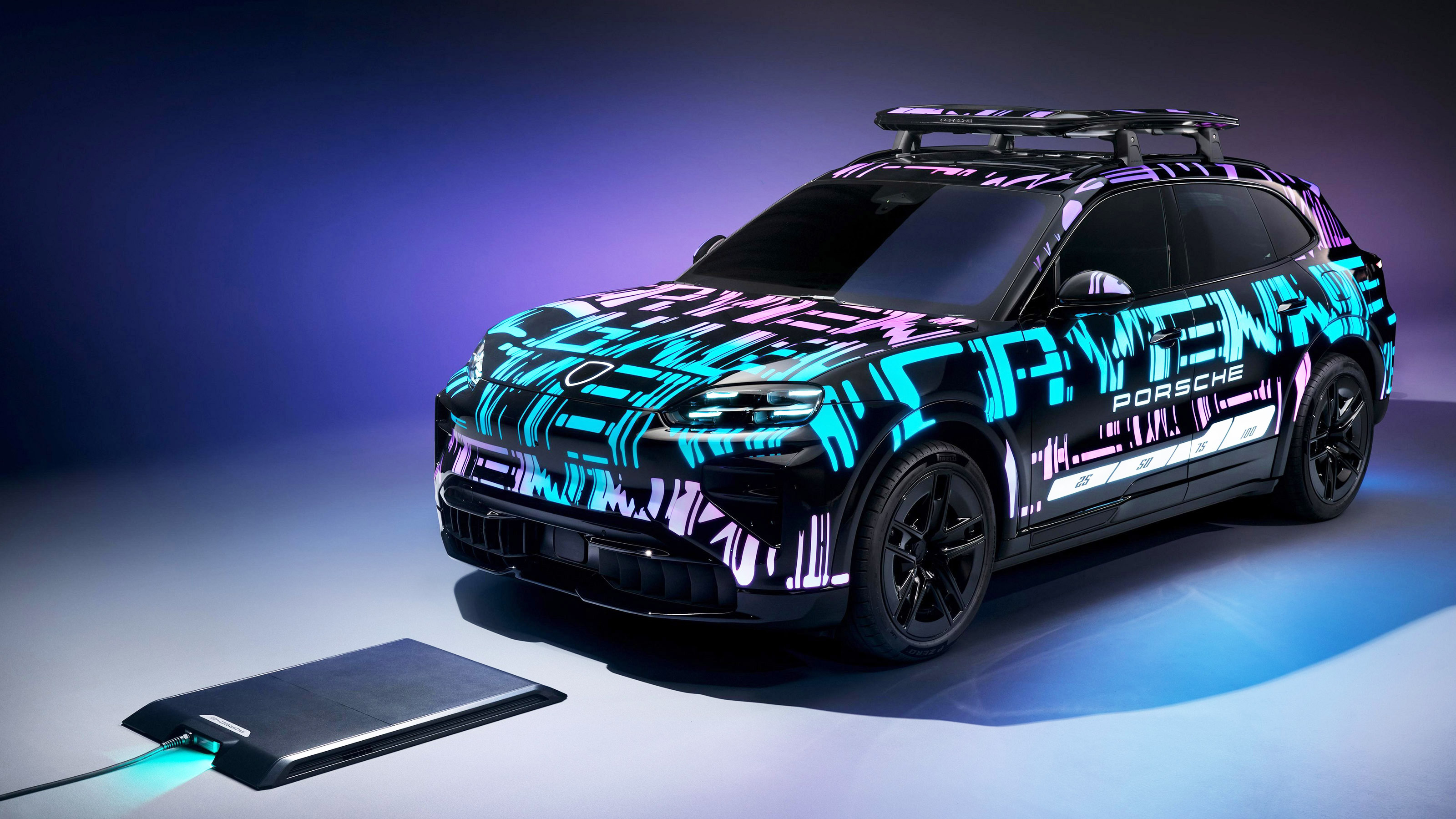 Porsche Cayenne EV wireless charging - front