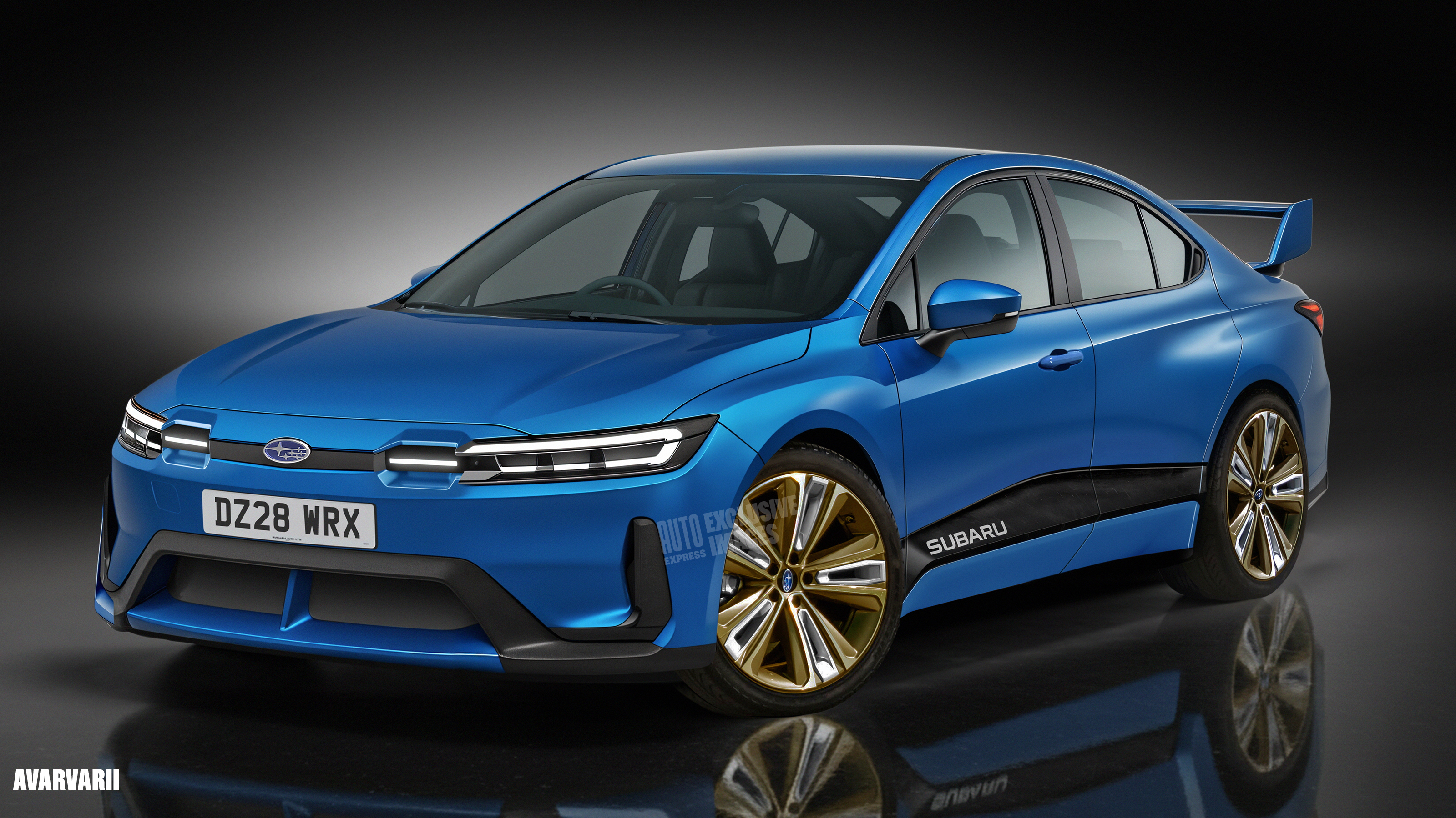 Subaru Impreza EV render - watermarked