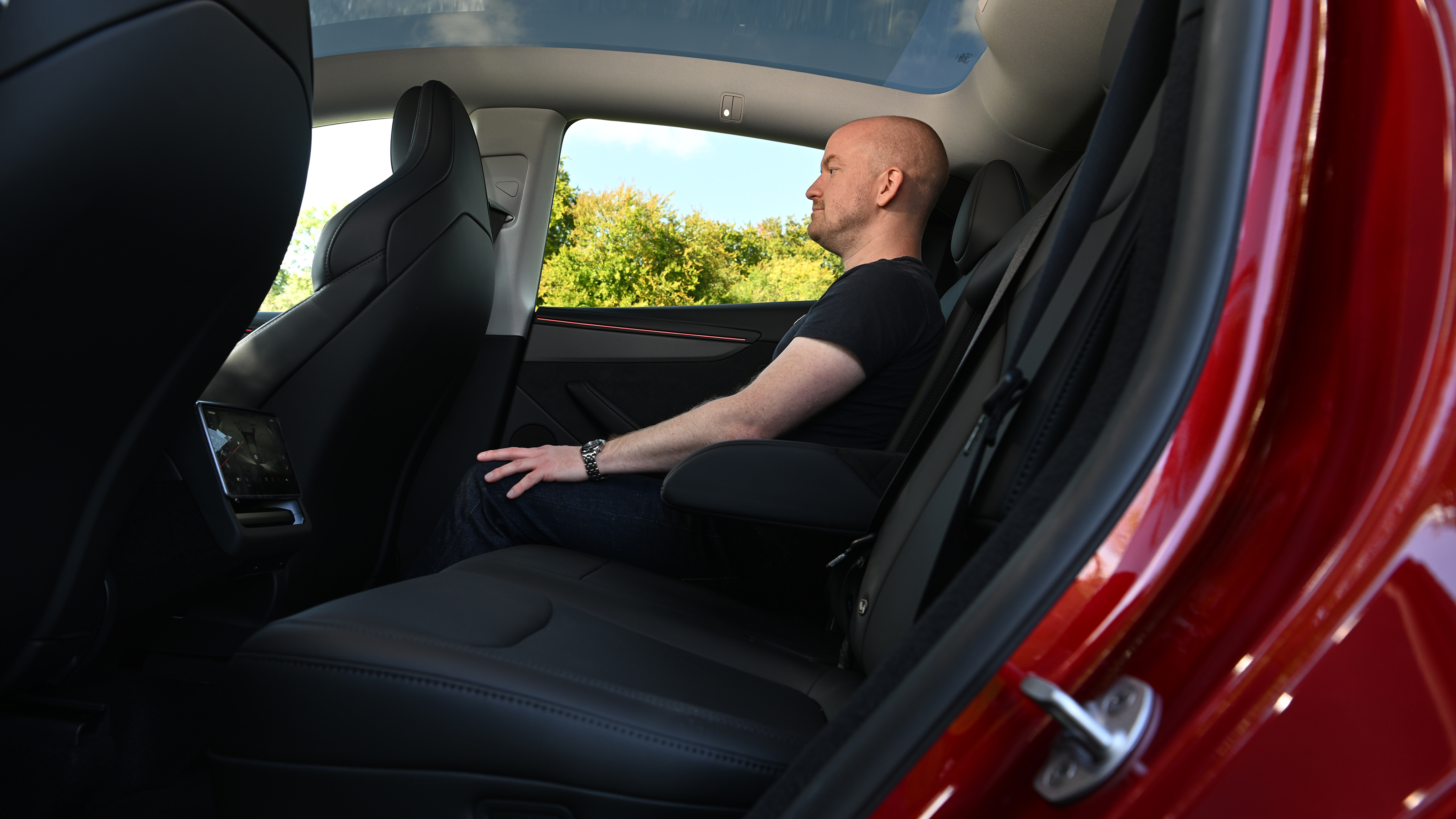 Tesla Model Y Performance 2025 - rear seats Alex Ingram