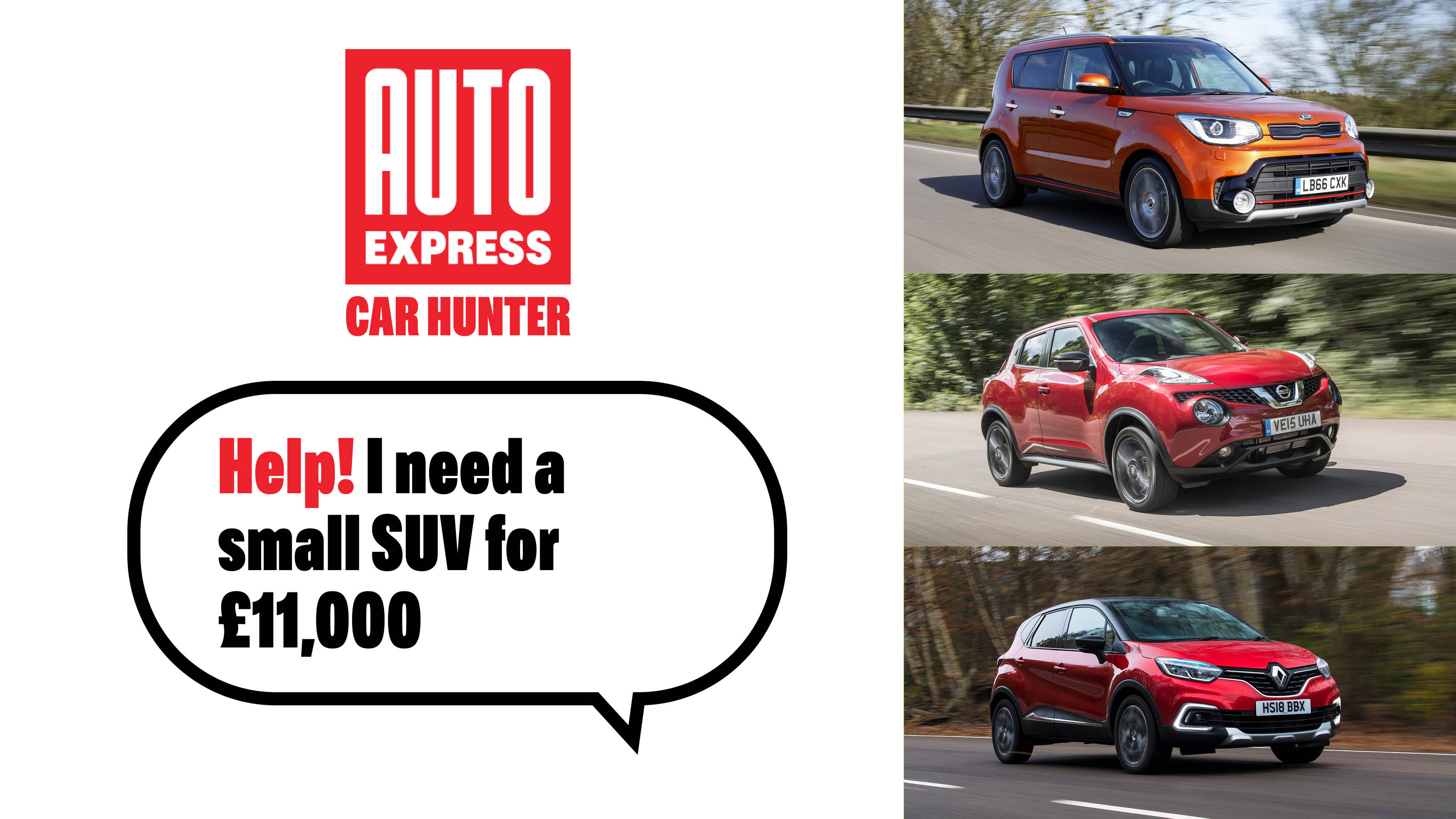 Used Car Hunter: small SUVs for £11,000 - header image 